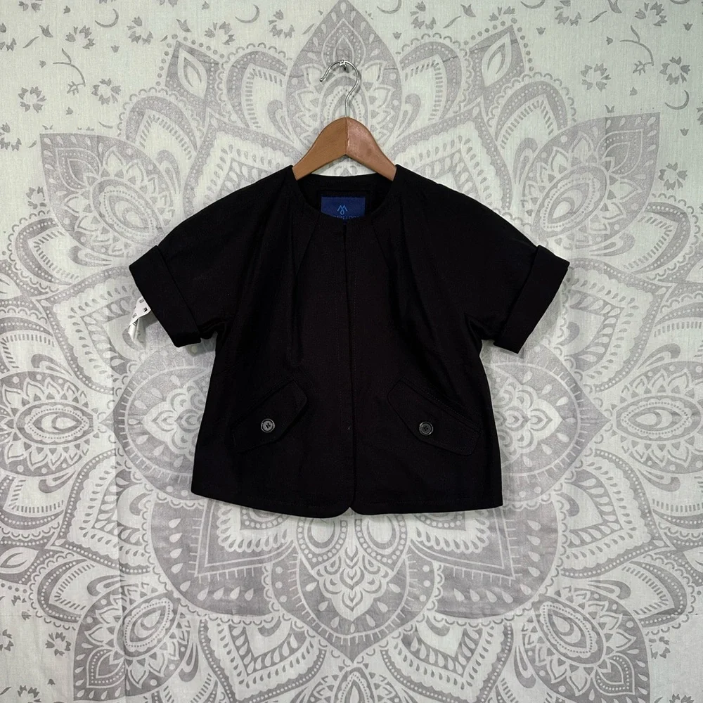 Euc $78 Martin & + And Osa Suit Coat Jacket Blazer Black Short Cuff Sleeve 2 XS - Picture 9 of 14